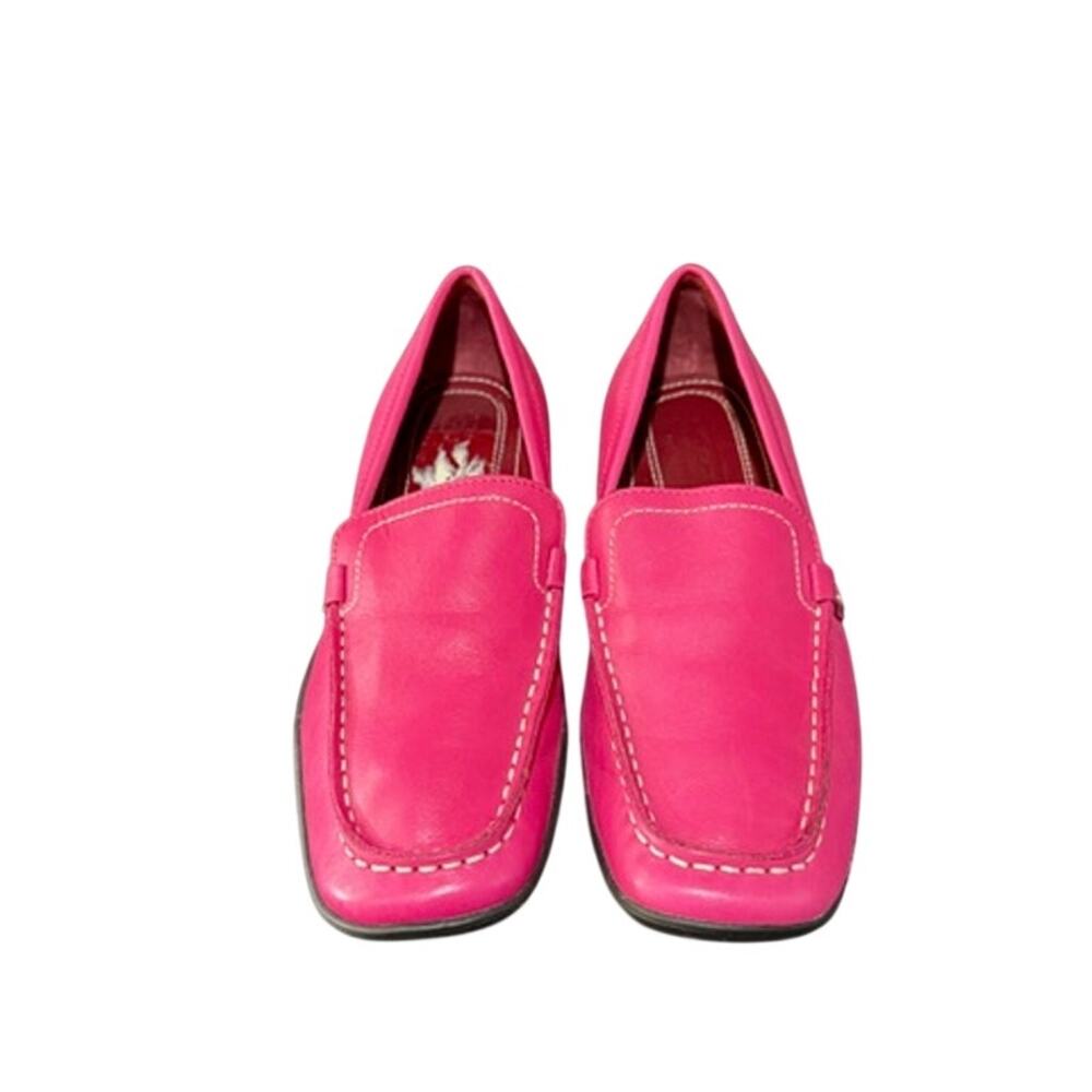 KB082 Coach Hot Pink Leather Loafers*Size 6 - Picture 2 of 7